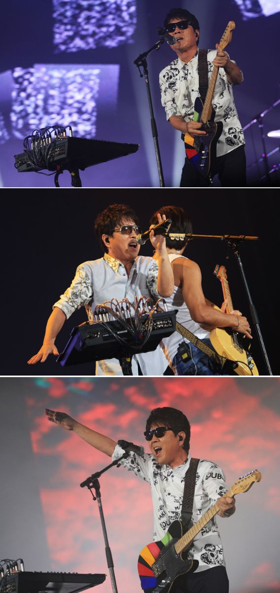 데뷔 45년만에 처음으로 갖는 조용필의 록페스티벌에는 40,50대의 중장년층까지 젊은층과 어우러진 세대를 뛰어넘는 ‘향연’을 연출했다.(사진제공 YPC프러덕션)