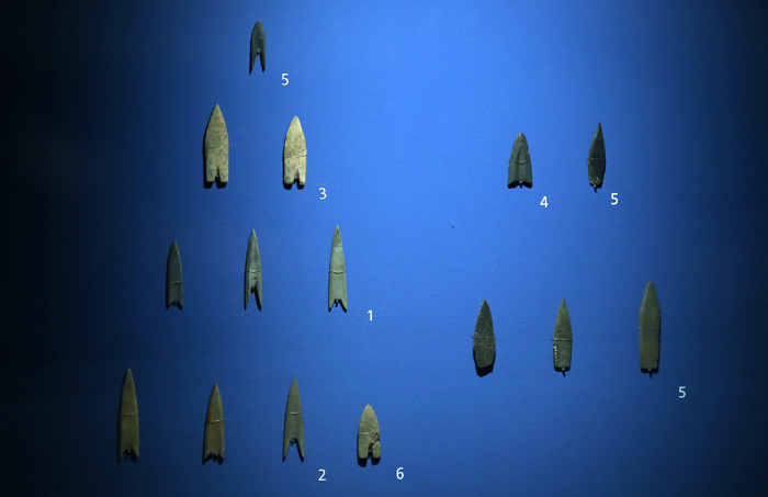 신석기시대 대표적인 사냥도구인 돌화살촉.