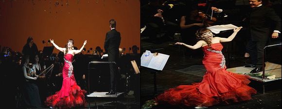 조수미 씨가 러시아 국립오케스트라와 협연을 하고 있다.