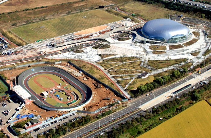 (왼쪽부터) 계양아시아드 양궁장, 계양체육관 (인천아시안게임 조직위 제공)