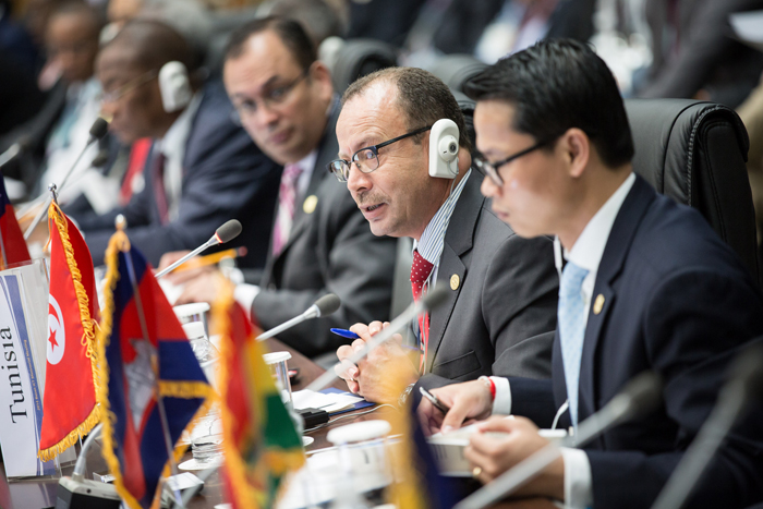  ITU 전권회의의 연계행사로 부산에서 열린 ICT 장관회의 참석자들