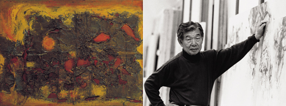 원죄B, 1961, 패널에 유채, 납판 81x122cm/윤명로 (우측), (사진제공: 국립현대미술관)(사진제공: 국립현대미술관)