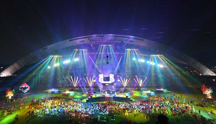 2015광주하계유니버시아드가 14일 광주 주경기장에서 폐막식과 함께 대단원의 막을 내렸다.