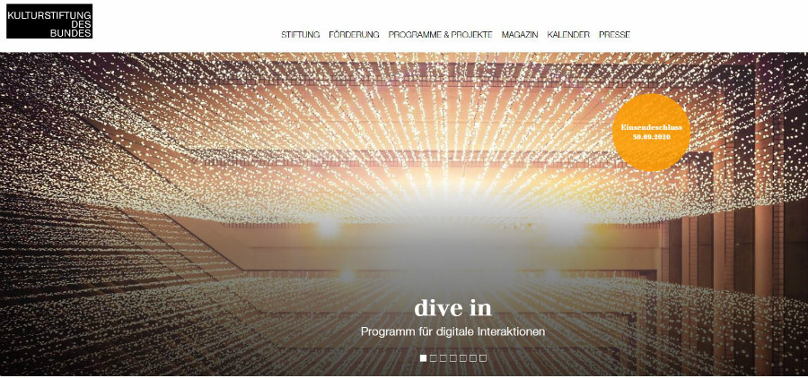 독일연방 문화재단 “drive in” 프로그램 홈페이지 배너.JPG