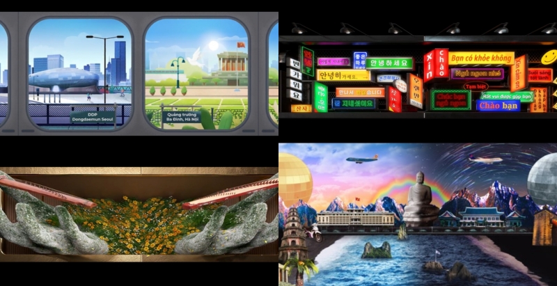 ▲ 베트남 현지인을 대상으로 제작한 미디어 예술 콘텐츠.