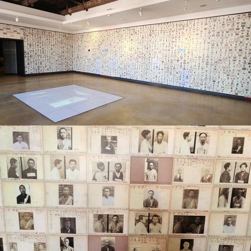 ▲ 서대문형무소에는 수감된 독립운동가들의 머그샷 사진들로 벽을 가득 채운 공간이 있다. 사진은 그 벽을 확대한 모습. 이지혜 기자 jihlee08@korea.kr