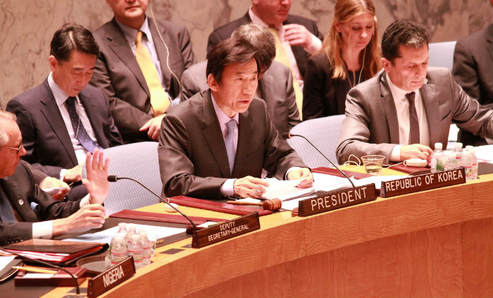 윤 외교장관, 안보리서 대량파괴무기 비확산 제재 강조