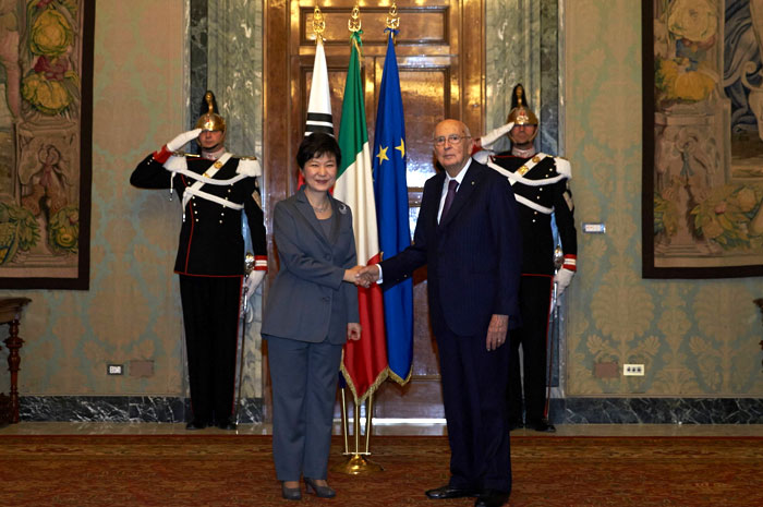 박대통령, 이탈리아 총리•대통령과 회담