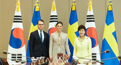 박 대통령, 빅토리아 스웨덴 왕세녀 내외 접견