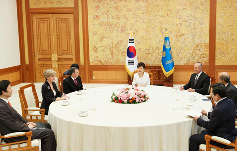 박 대통령, 믹타(MIKTA) 외교장관단 접견