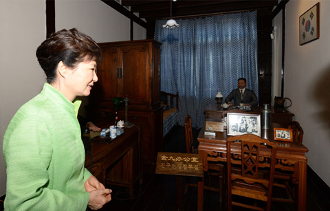 박 대통령, 상하이 임시정부 재개관식 참석