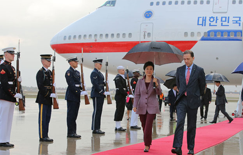 박 대통령 워싱턴 도착