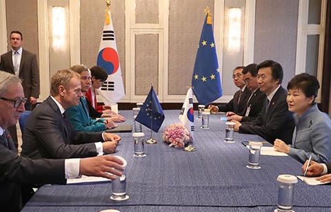 박 대통령, EU•라오스•베트남 지도부와 회담