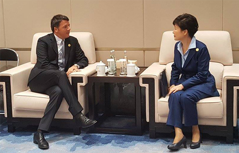 한•이탈리아 정상, 경협ㆍ북핵 공조 논의