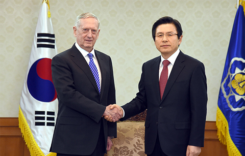 	매티스 국방, “트럼프 정부, 북핵 위협 최우선 안보현안”