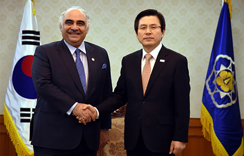 황 권한대행, 사우디 경제기획부 장관 접견