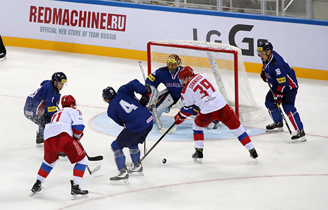 	러시아 아이스하키팀, ‘올림픽 빙질 확인’