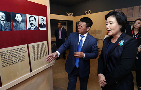 김정숙 여사, 러시아내 항일유적지 방문