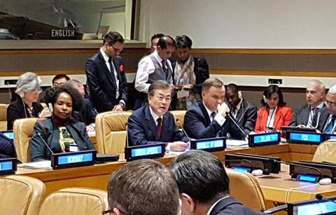 문 대통령, 유엔 주요국과 ‘기후변화 대응’ 논의