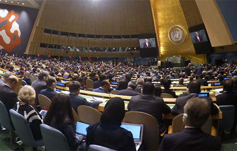 유엔 총장 주재 오찬 참석