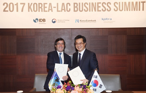 한국-IDB, 중남미 지역 경제개발 위해 협력 확대