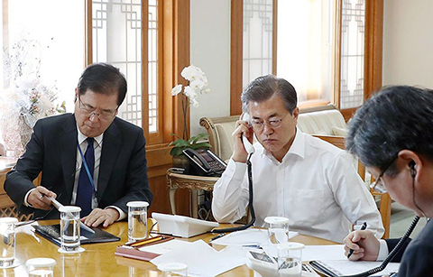 한·미 정상, 북한 미사일 도발에 한 목소리로 규탄