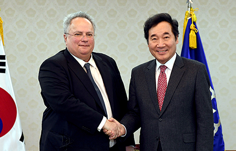 이 국무총리, 그리스 외교장관 접견