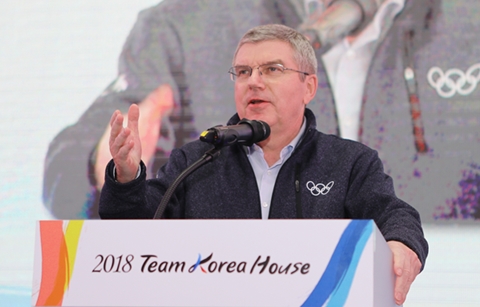 바흐 위원장, '올림픽 정신이 한반도에 평화를 가져다 줄 것'