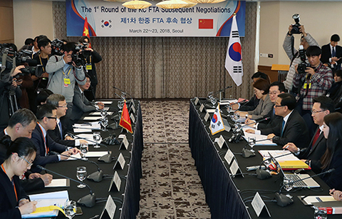 한‧중, ‘FTA 서비스‧투자 확대 개방’ 위한 협상개시