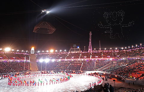 '평창 올림픽' 드론 퍼포먼스에 전세계 이목집중