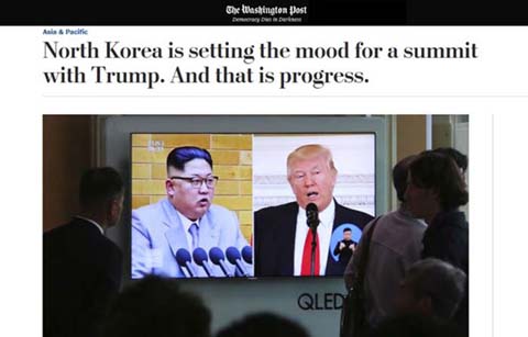 외신, 북 핵실험 폐기에 “대화 분위기 조성은 진전”