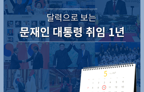 달력으로 보는 문재인 대통령 취임 1년