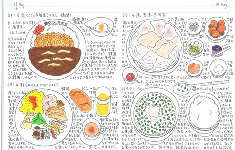시노다 나오키, 그림으로 맛보는 한식일지