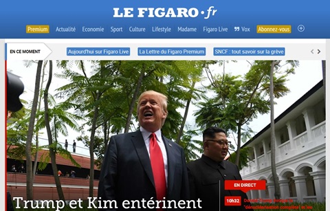 세계 언론 북미회담 대서특필 "새로운 역사, 중대한 변화"