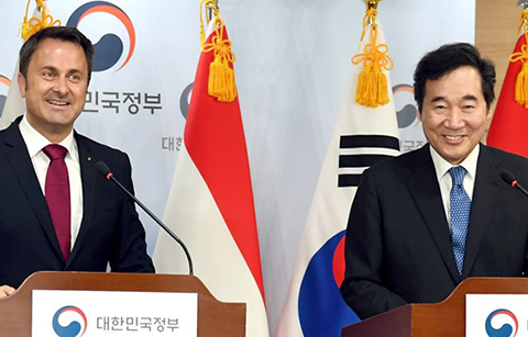 한-룩셈부르크 총리 회담 “미래산업 협력 합의”