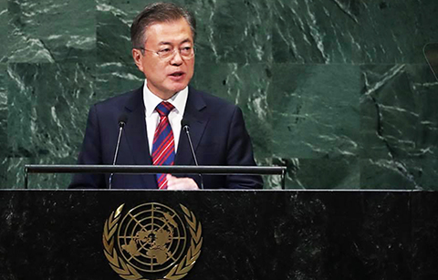 문 대통령 유엔총회 연설 “종전선언 기대”