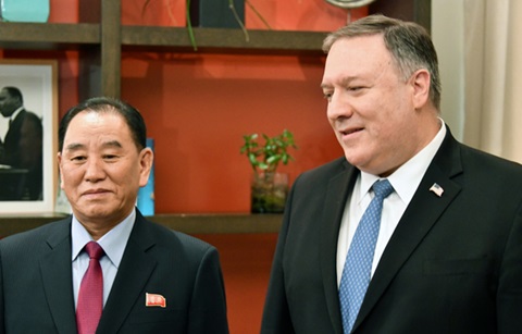 김영철 부위원장 방미, 폼페이오와 회담