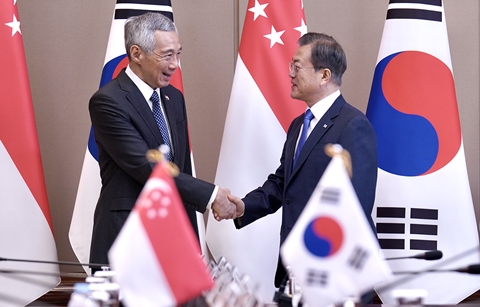 한-싱가포르, ‘특별정상회의’ 계기 회담 진행