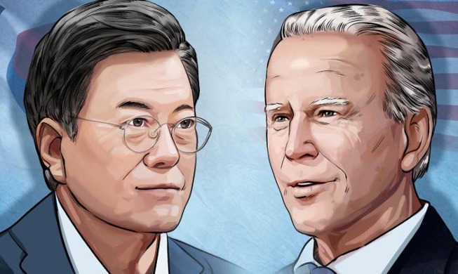 문 대통령, 바이든 대통령과 첫 정상회담···5월 하순 워싱턴서