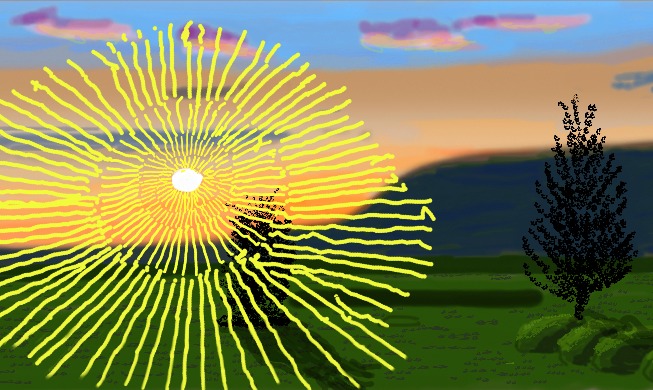 서울 밤을 노란 빛으로 물들인 호크니의 태양