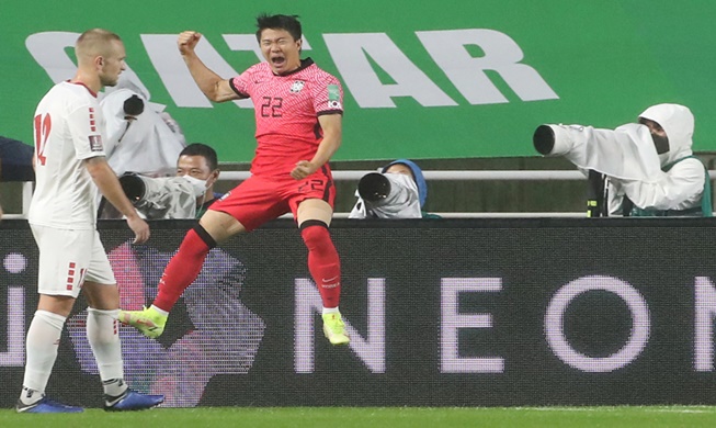 한국, 월드컵 최종예선 레바논에 1:0 승리···A조 2위