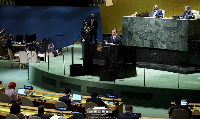 사진으로 보는 문 대통령 3박 5일 뉴욕·하와이 방문