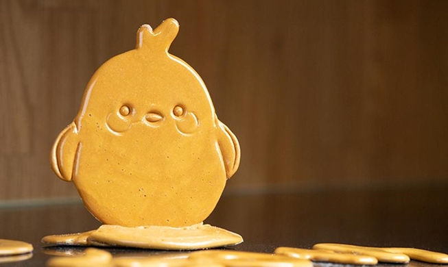 호랑이와 올라프, '명품 가방'까지 뚝딱∙∙∙신기한 달고나 예술 세계