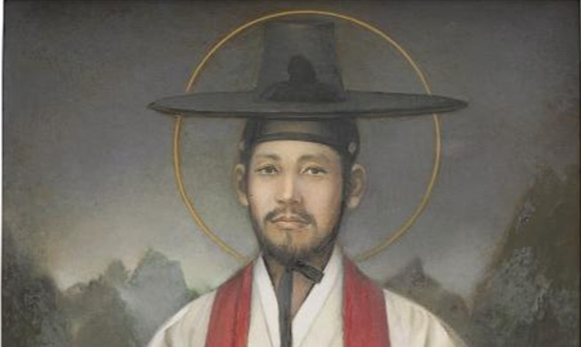 바티칸 성 베드로 대성전 외벽에 김대건 신부 성상 설치