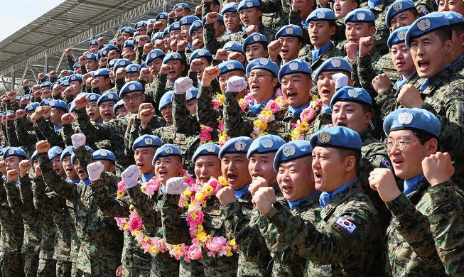 [사진으로 보는 한국] '한빛부대 파병환송식'