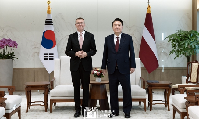 한국·라트비아 정상, 