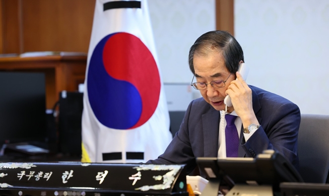 한덕수 권한대행, 바이든 대통령과 통화···