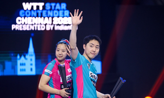 신유빈·임종훈, WTT 혼복서 올해 첫 우승 합작