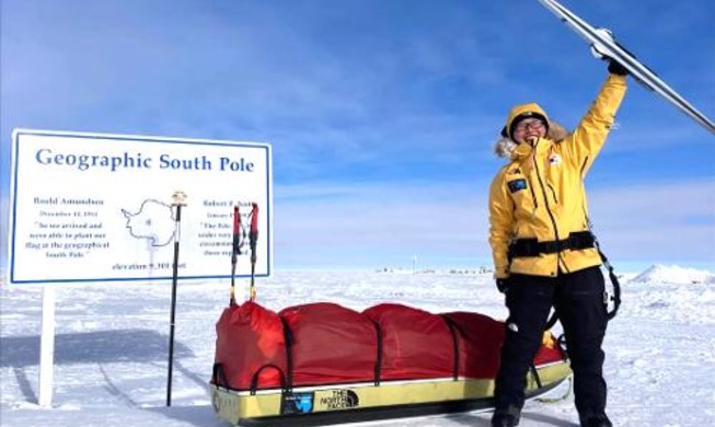 남극대륙 단독 횡단한 김영미 대장, 인간 한계 다시 썼다