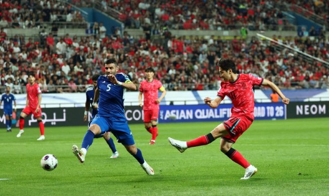 한국 축구, 쿠웨이트 4-0 완파···월드컵 예선 무패로 마무리